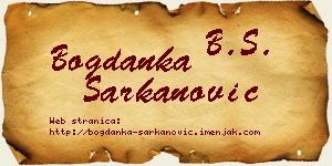 Bogdanka Šarkanović vizit kartica